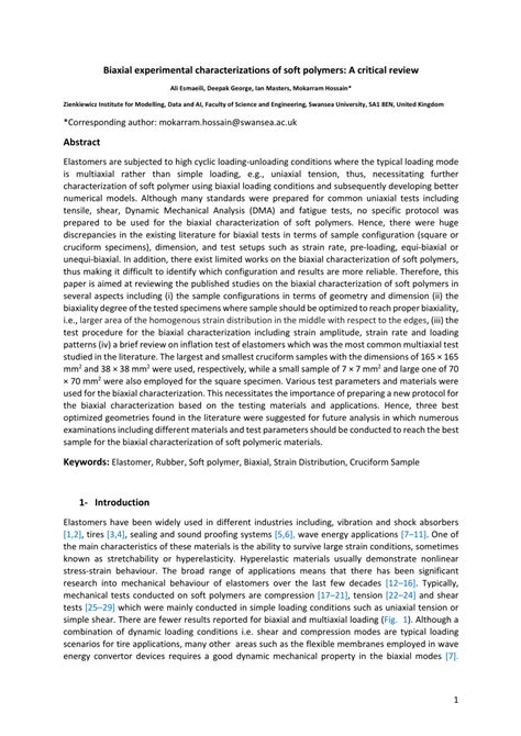 biaxial characterization of soft polymers